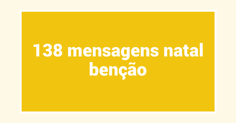 138  mensagens natal benção