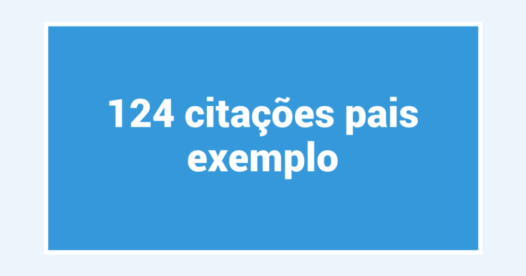 124  citações pais exemplo