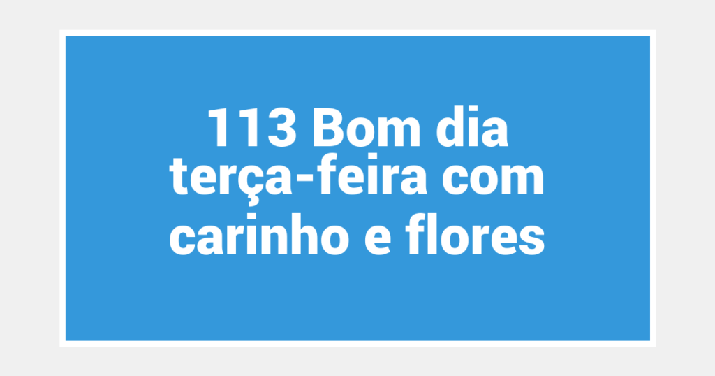 113 Bom dia terça-feira com carinho e flores