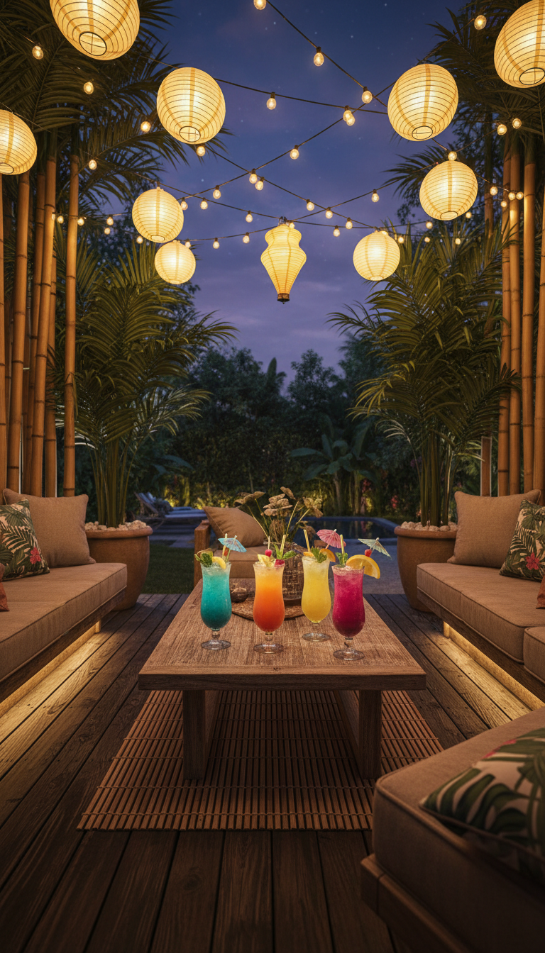 Luau Tropical na Varanda