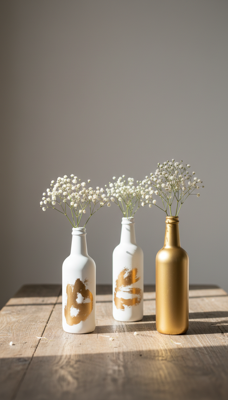 7. Vasos com Garrafas Recicladas