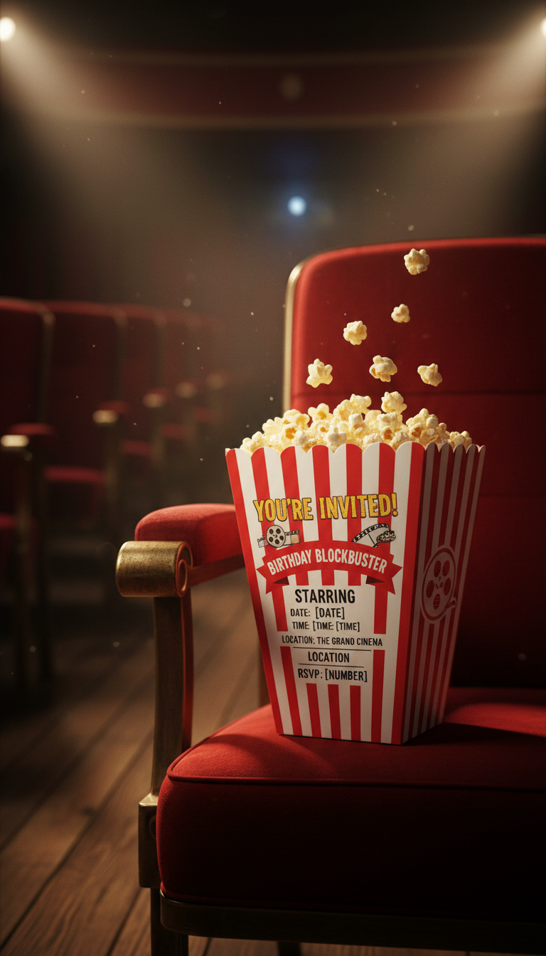 Caixa de Pipoca Cinema 3D