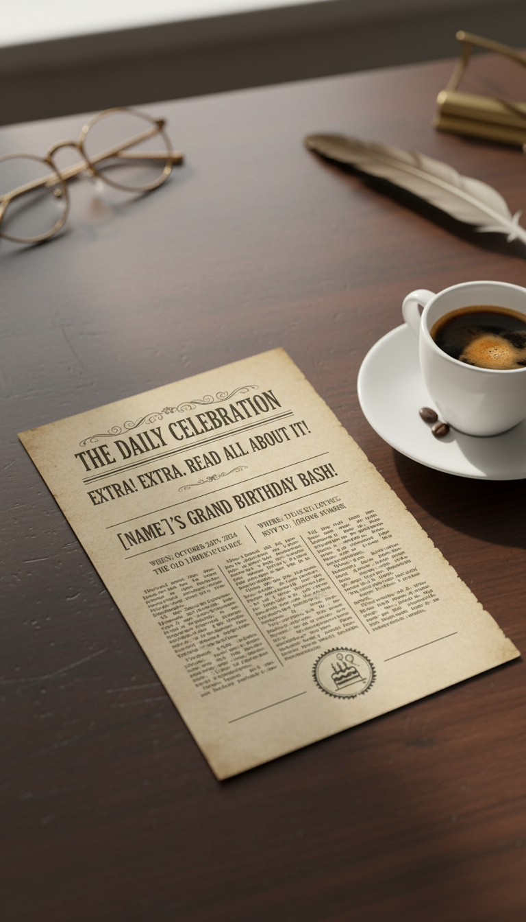 Jornal Vintage Personalizado