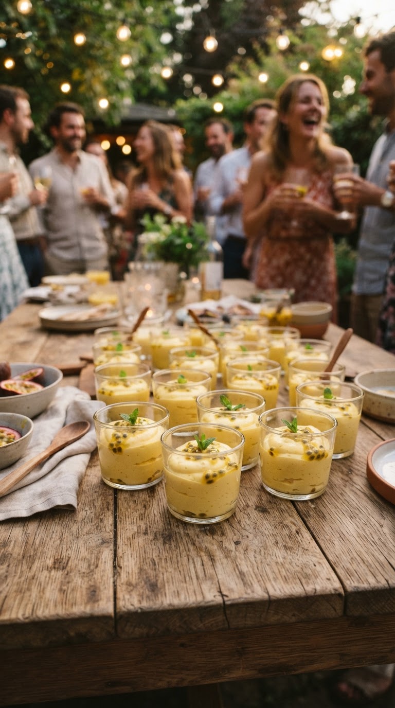 Minicopinhos de Mousse de Maracujá