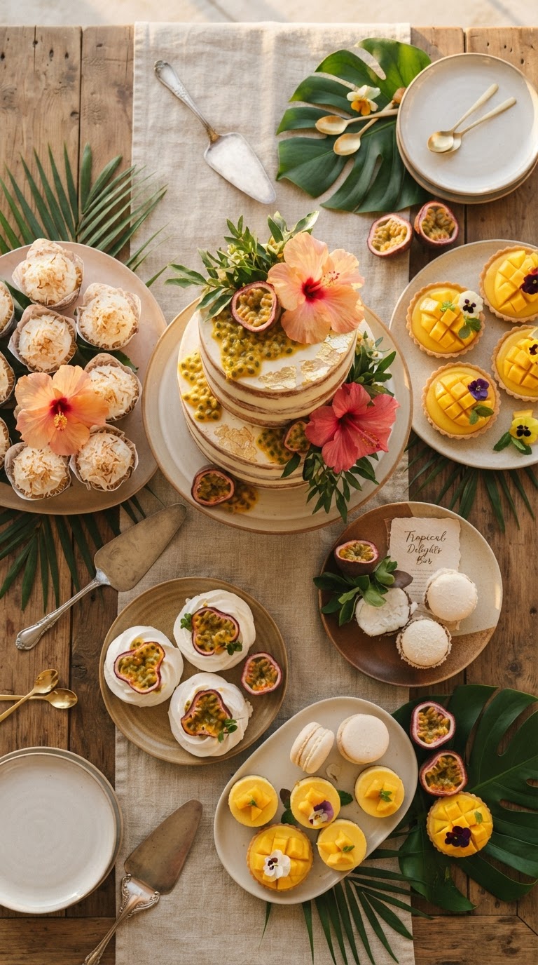 4. Mesa de Doces Sabor Coco e Abacaxi