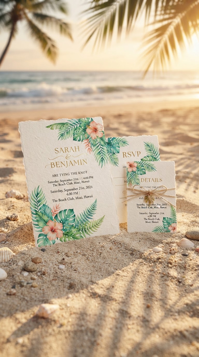 5. Convites Tropicais e Aquarelados