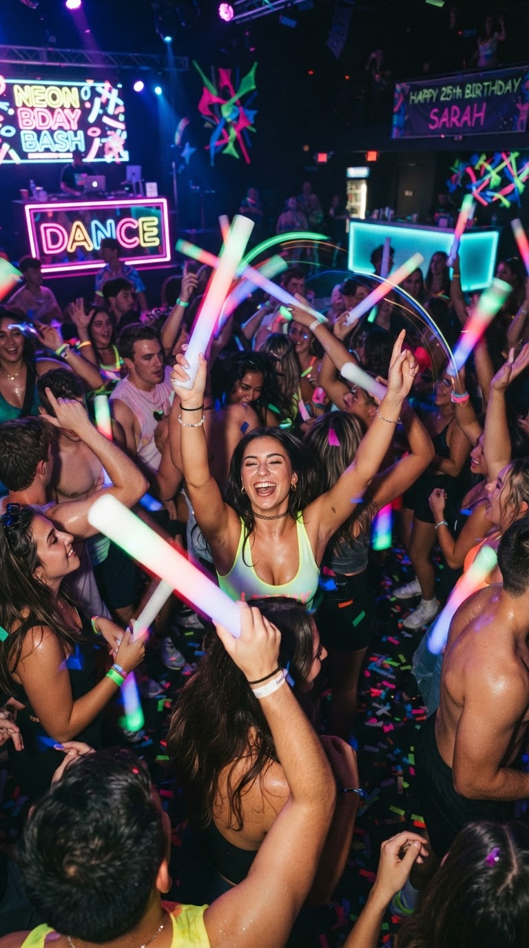 9 ideias de festa neon para aniversário
