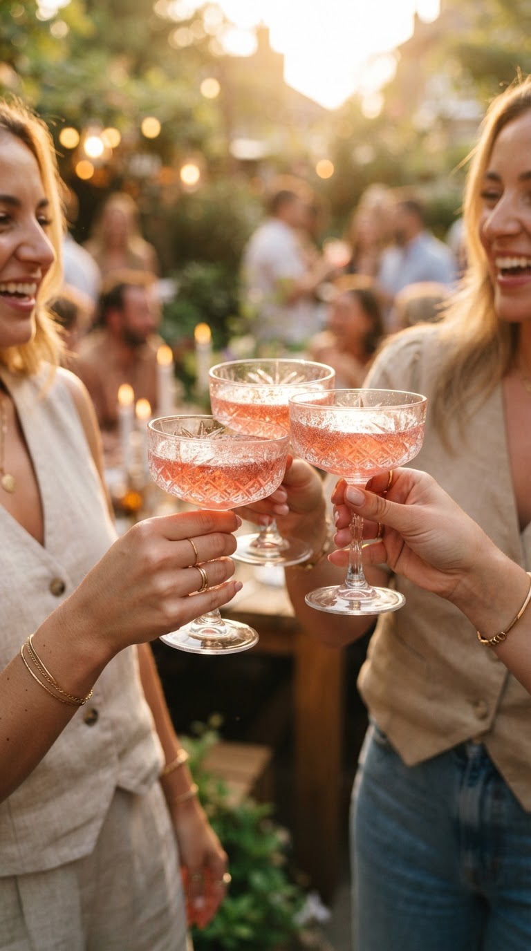 5. Estação de Drinks Personalizada com Glitter Comestível