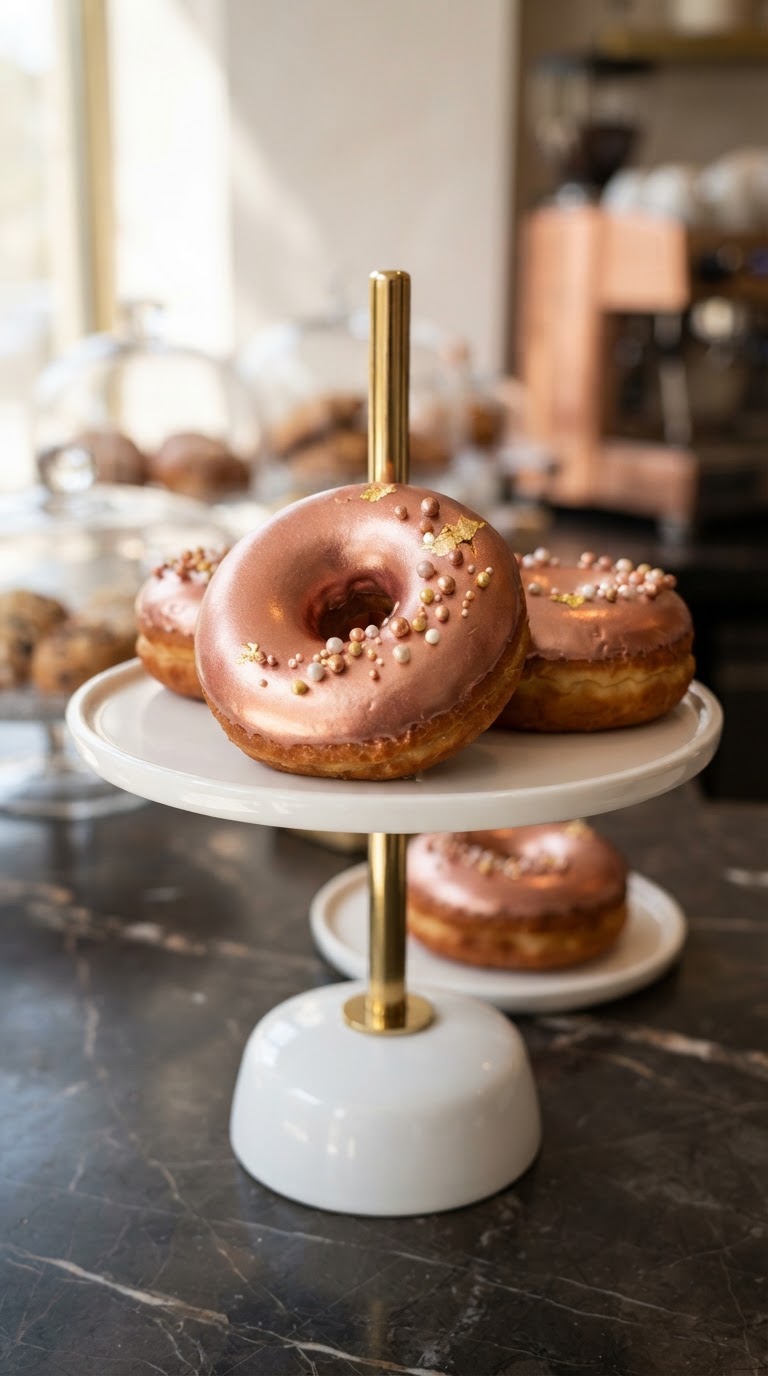 12. Donuts Gourmet com Cobertura Metalizada