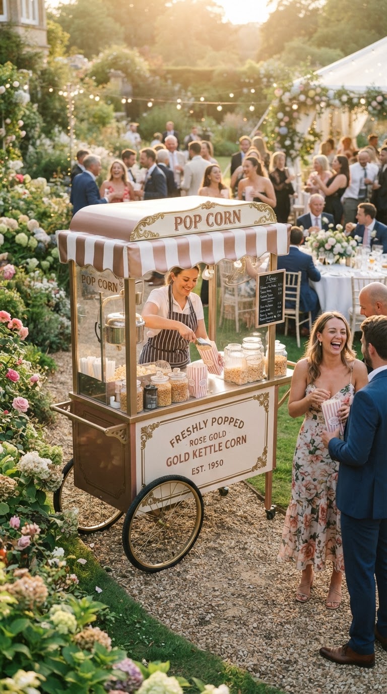 13. Carrinho de Pipoca Gourmet Rose Gold