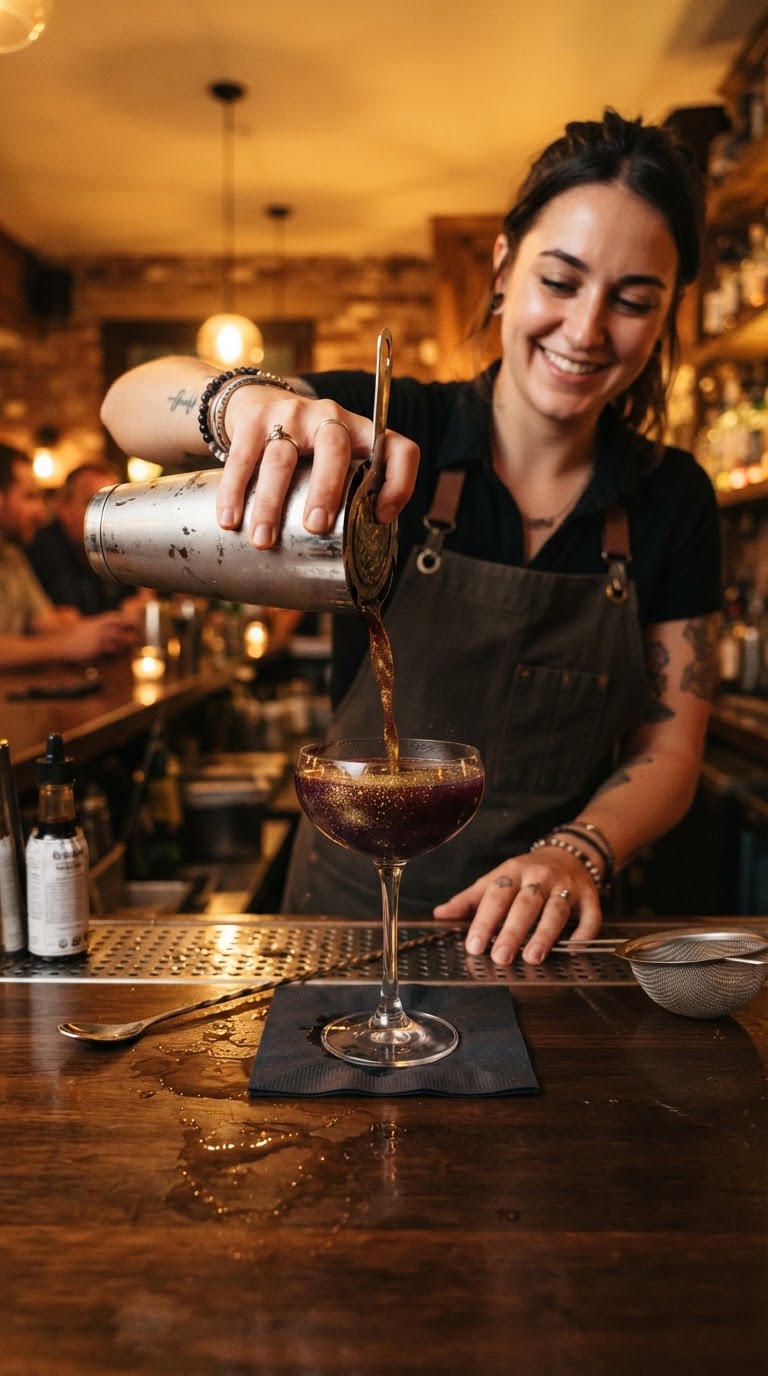 5. Estação de Drinks com Glitter e Coquetéis Temáticos