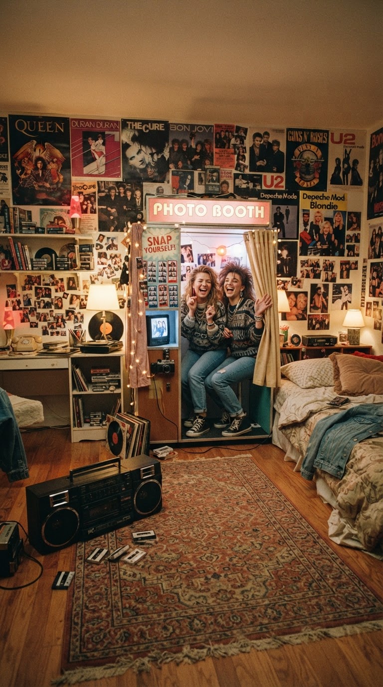 Cabine de Fotos 'Quarto de Adolescente' Retrô