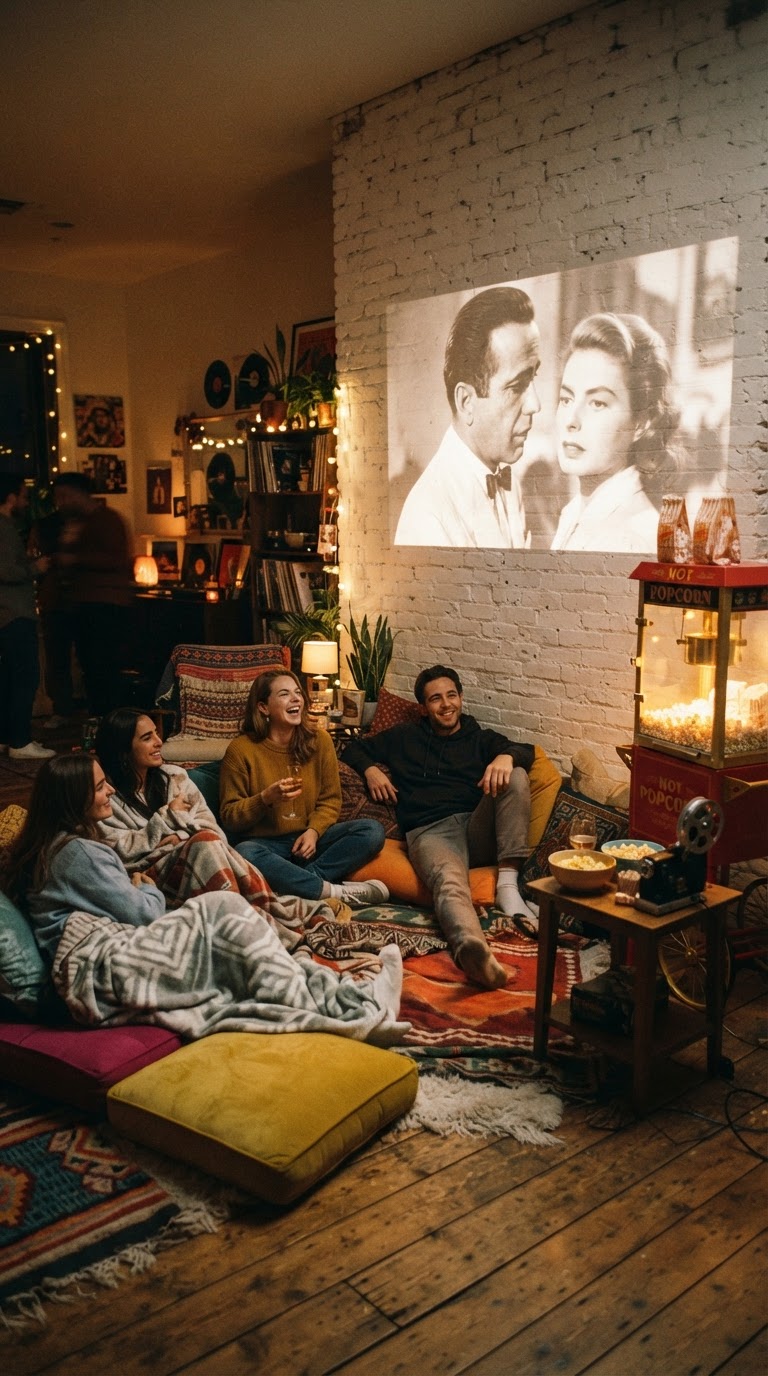 Área de Lounge 'Cinema Clássico' de 1980