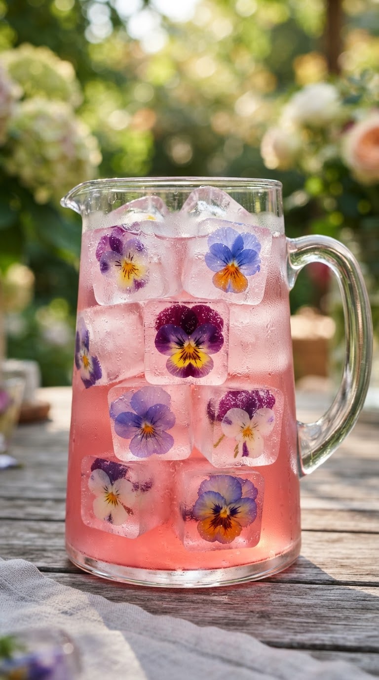Bebidas Mágicas com Flores Comestíveis