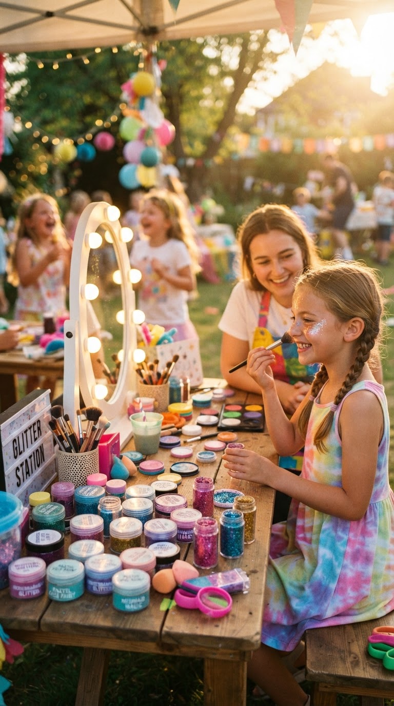 4. Estação de Maquiagem Mágica e Glitter