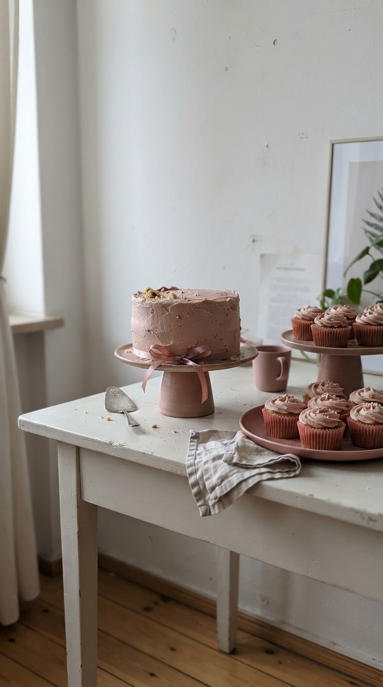 7. Mesa de Doces Minimalista e Monocromática