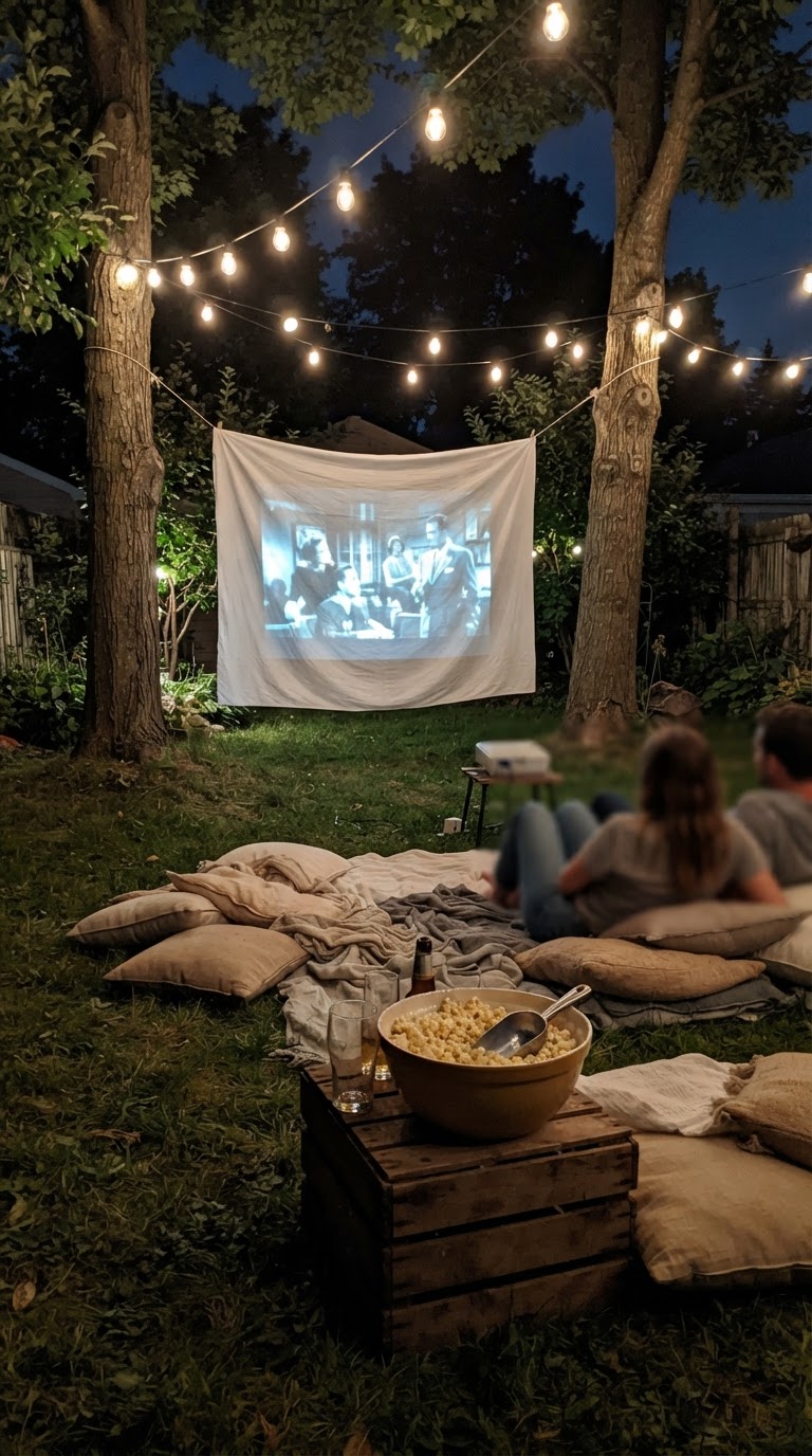 6. Cinema ao Ar Livre no Quintal