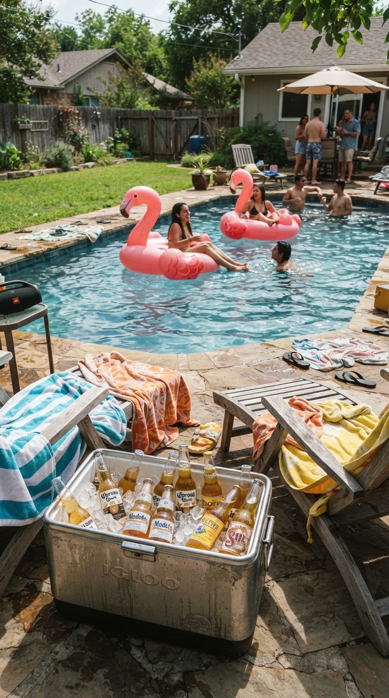 9. Pool Party Tropical e Vibrante