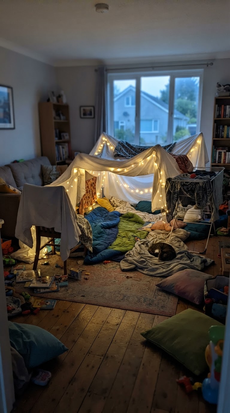 Acampamento na Sala (Festa do Pijama)