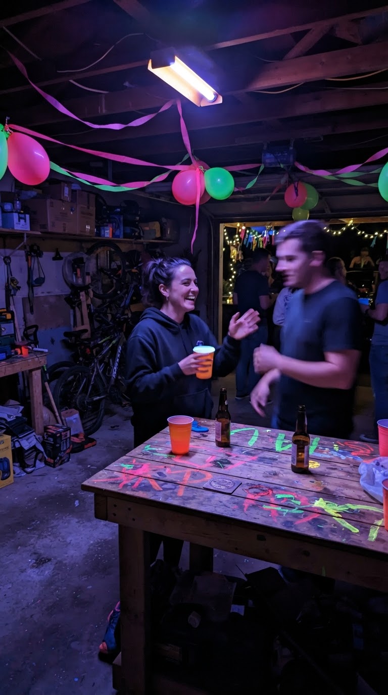7. Discoteca Neon na Garagem