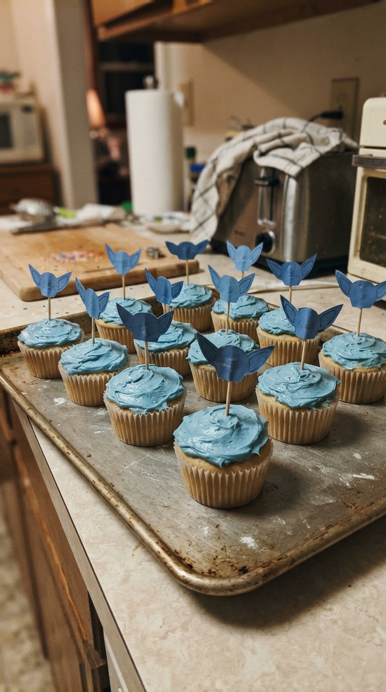 Cupcakes Decorados com Orelhinhas de Papel