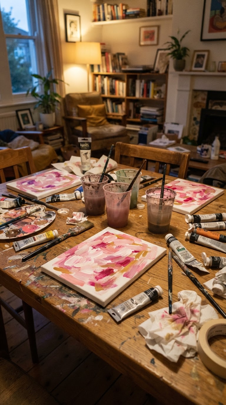 Tarde de Pintura e Vinho Rosé