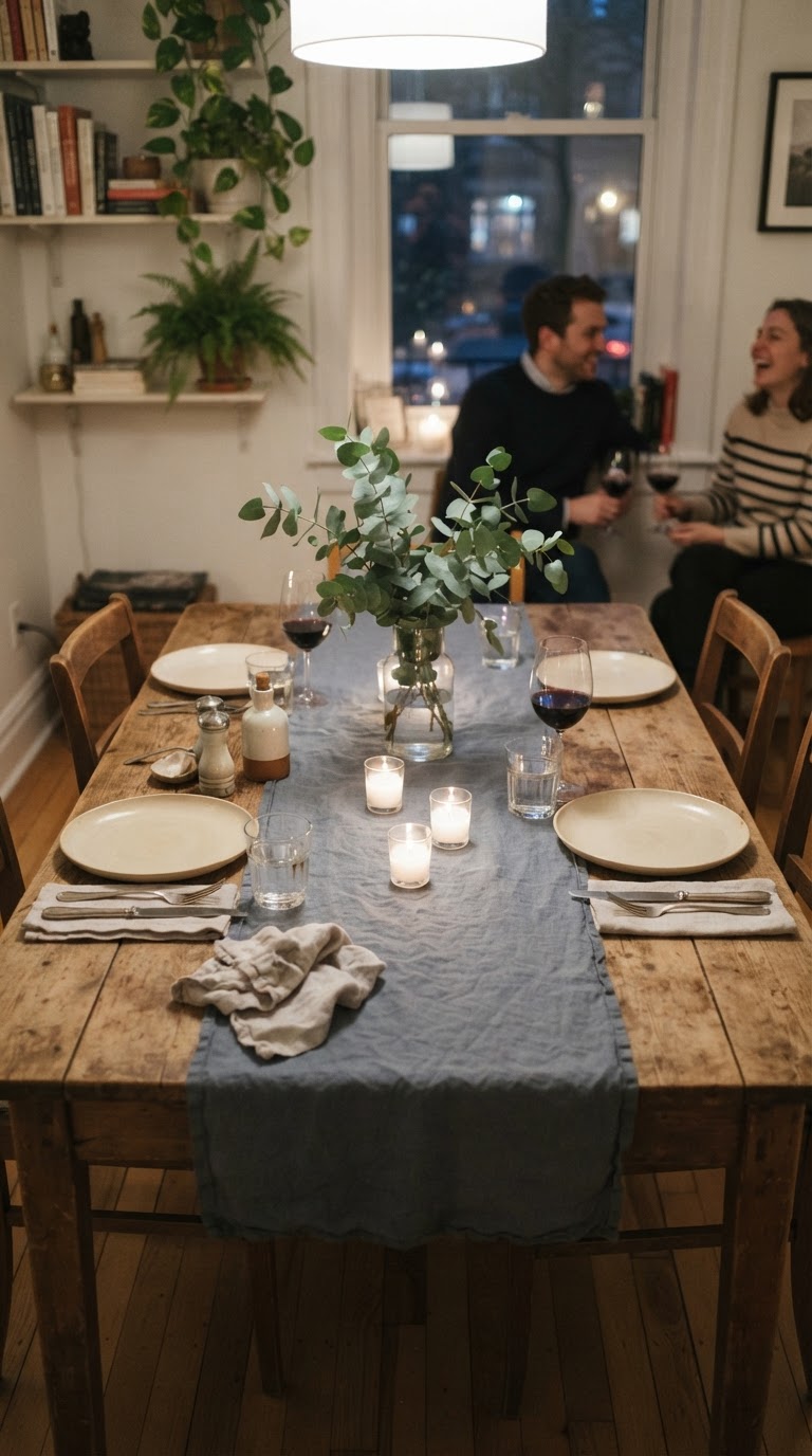 8. Estilo Escandinavo: Azul e Elementos Neutros