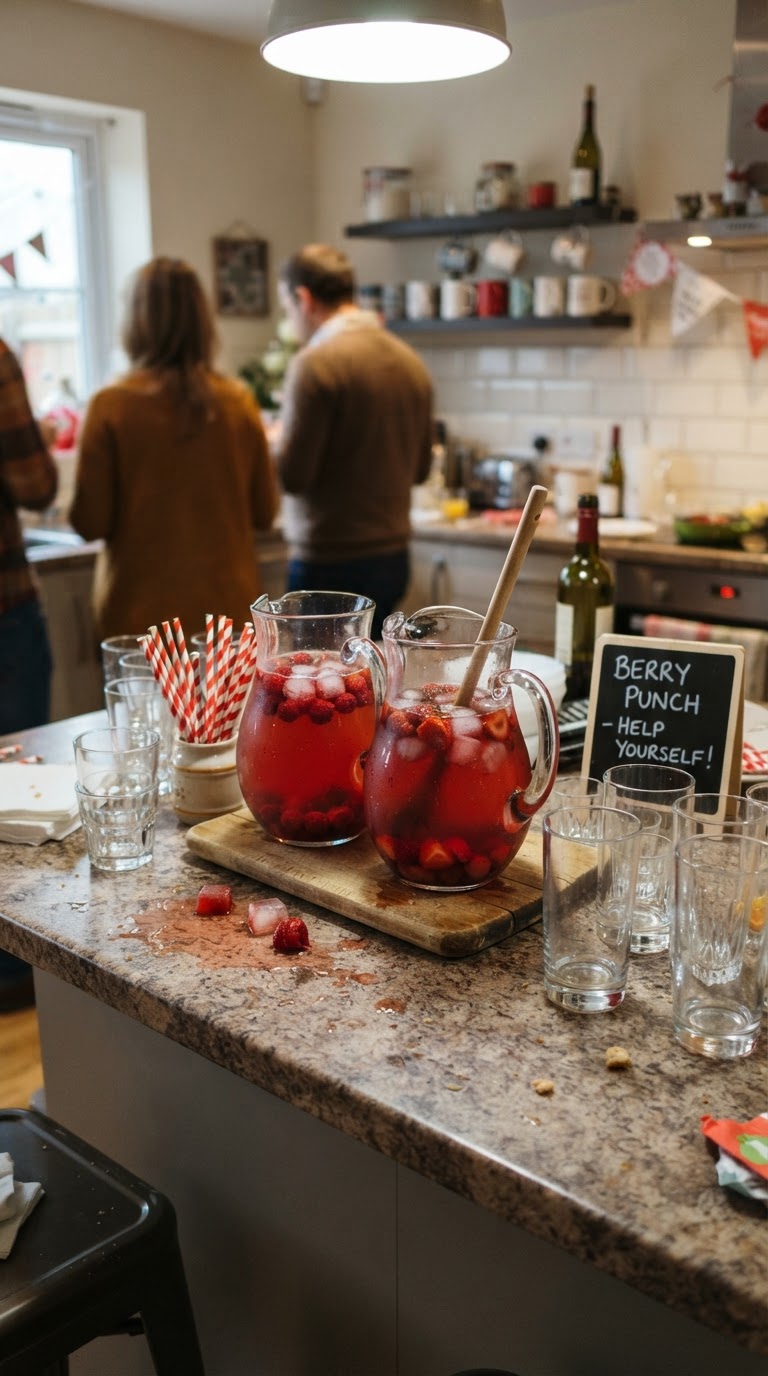 3. Estação de Drinks Temáticos e Vermelhos