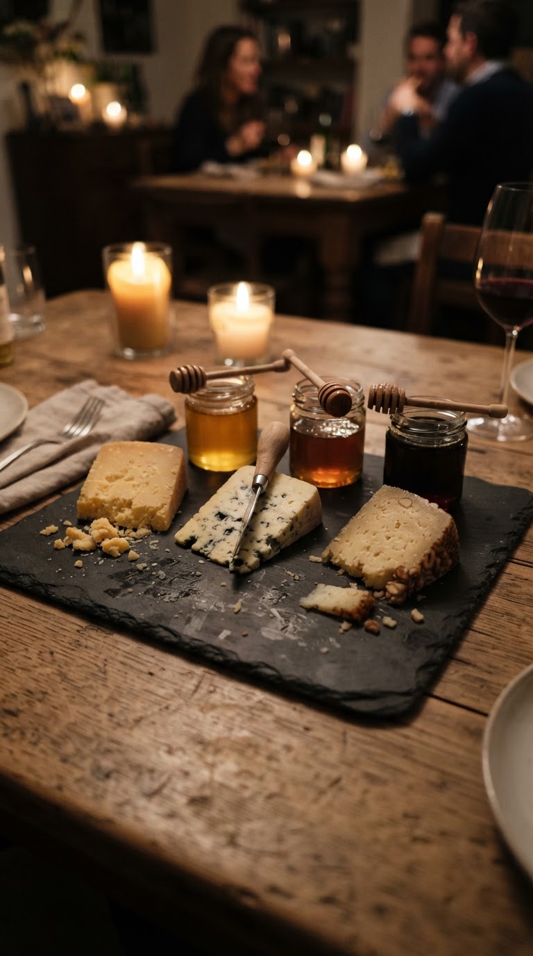 5. O menu de fatias com curadoria de queijos artesanais e méis de flor