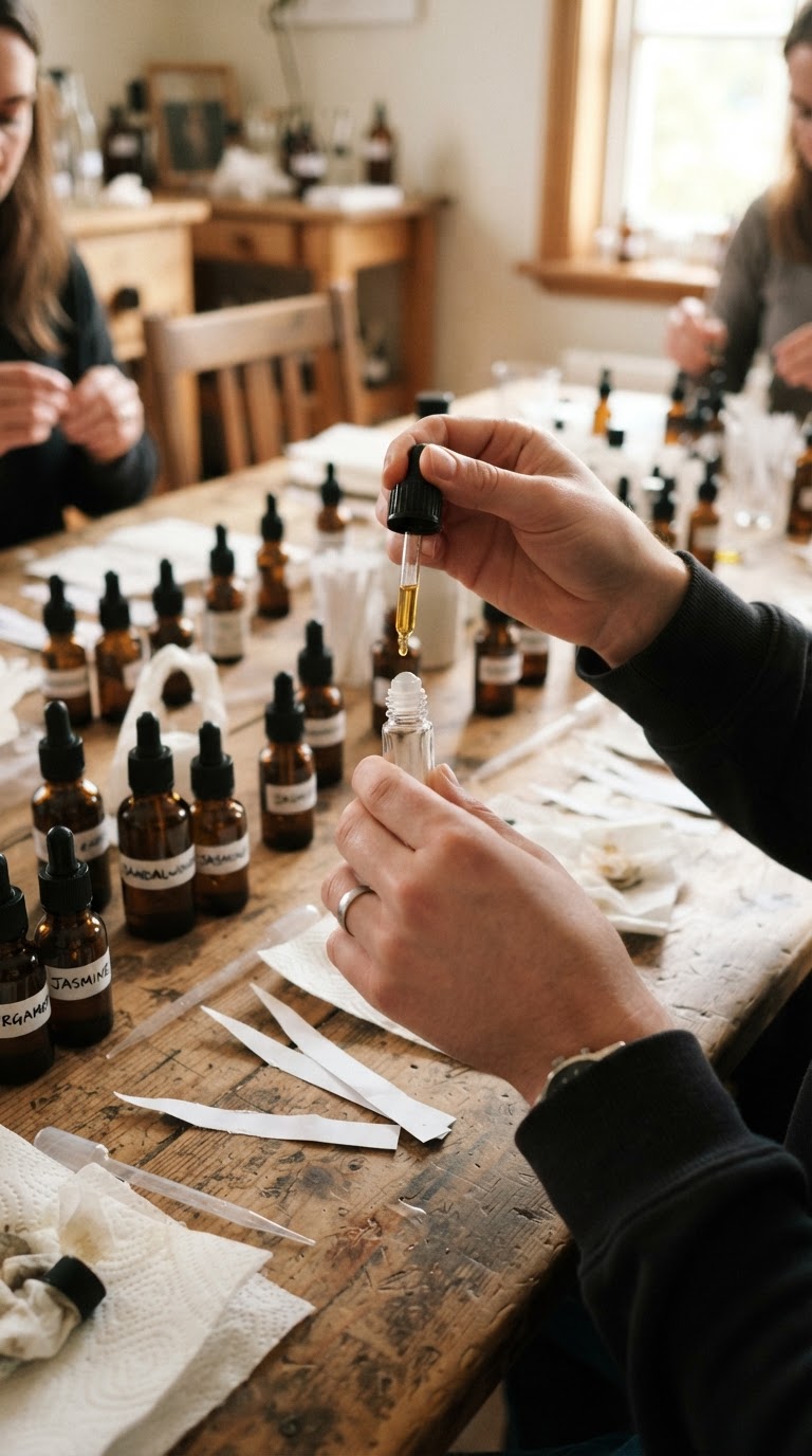 6. O laboratório de fragrâncias para criar um aroma exclusivo do dia