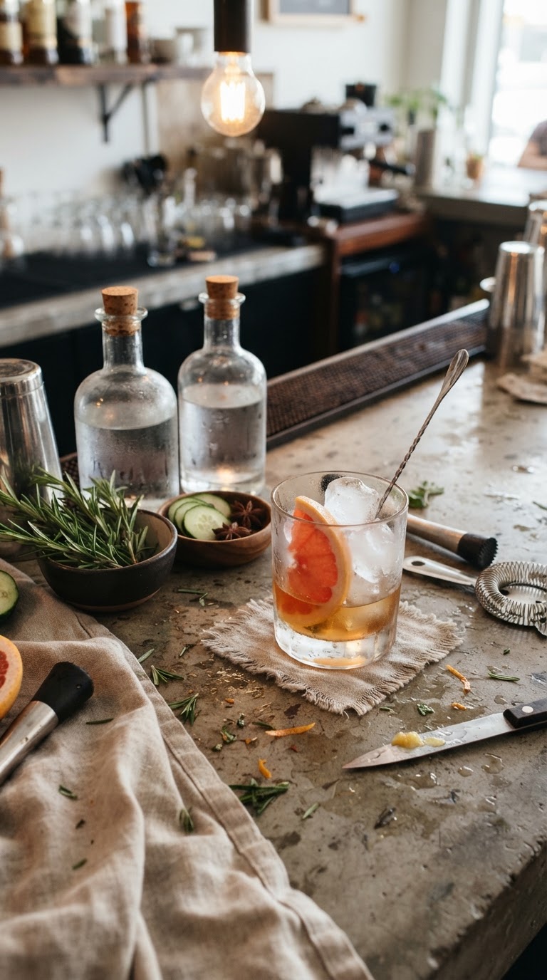 8. Bar de infusões botânicas com infusores individuais