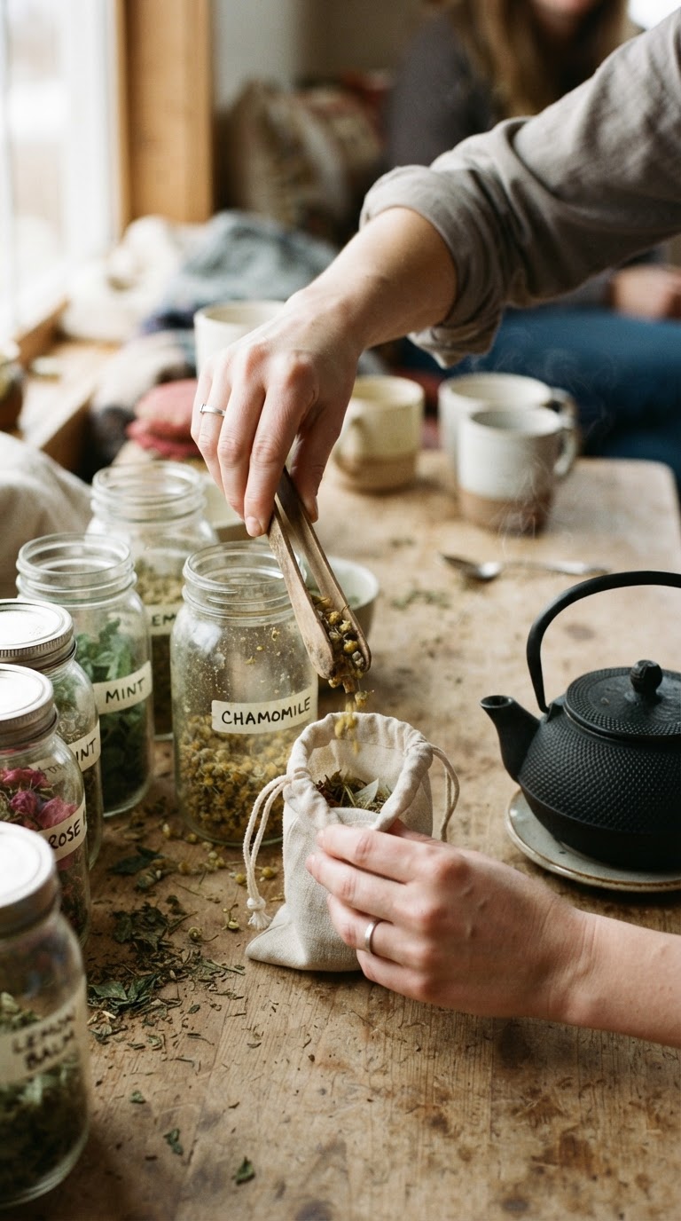 4. Il rito della miscelazione guidata di tisane personalizzate a fine pasto