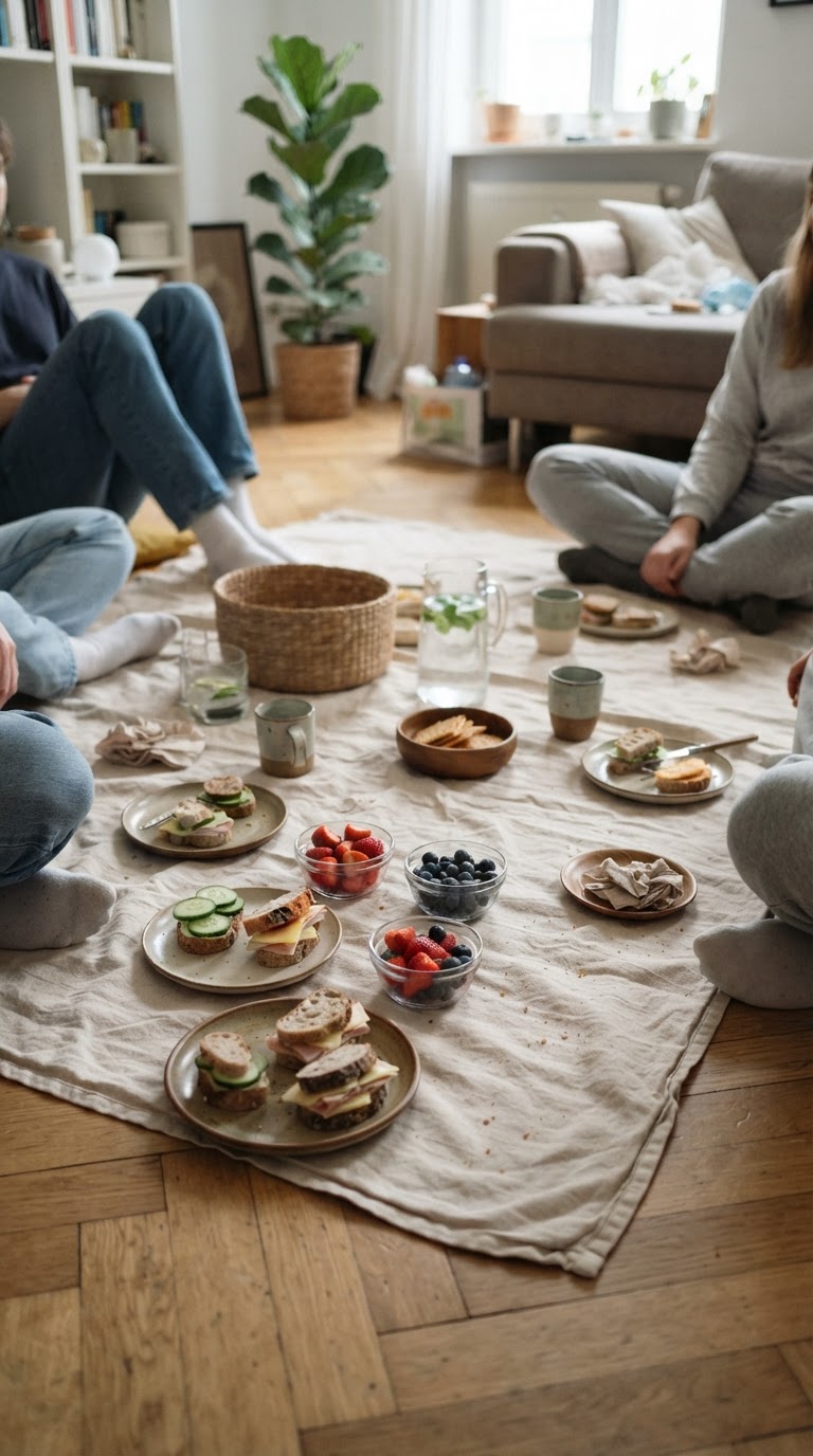 10. O Piquenique de Tapete com Comidinhas em Miniatura