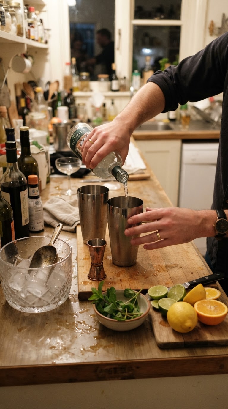 8. A oficina de coquetelaria a dois conduzida por um bartender profissional em domicílio