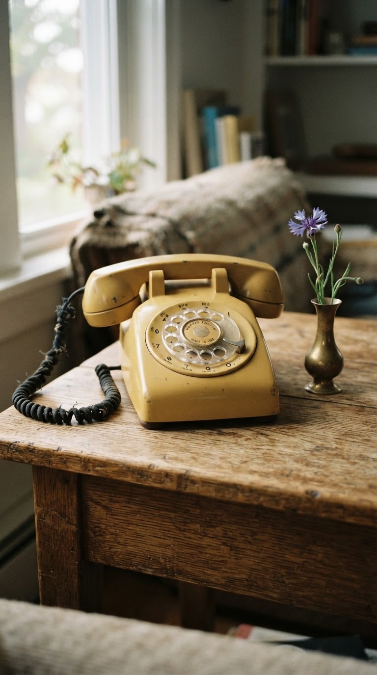 4. O telefone vintage para gravação de mensagens em áudio