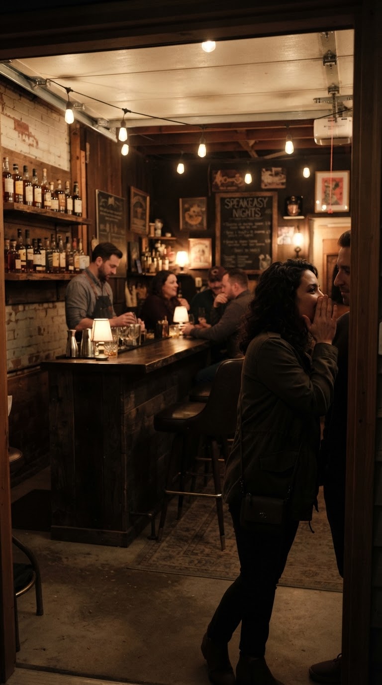 2. O pub clandestino improvisado na garagem com senha de entrada