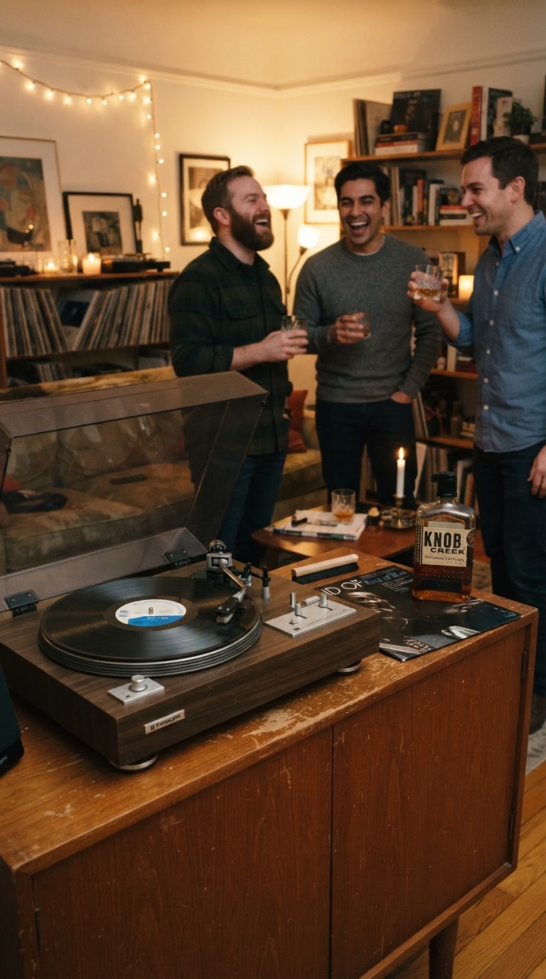4. A sessão de audição analógica de discos raros com degustação de maltes