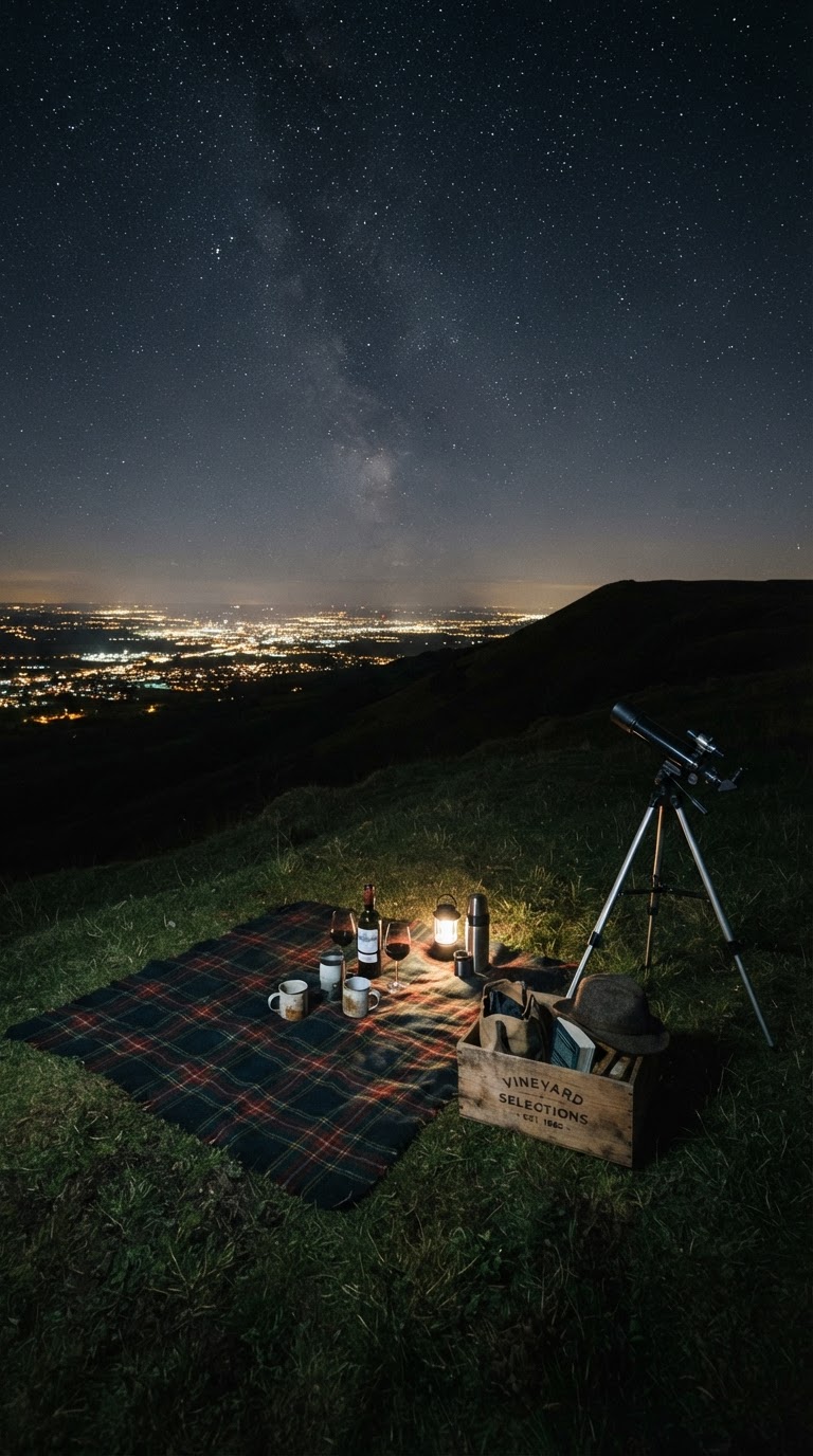 9. O piquenique noturno astronômico sob o pretexto de um passeio casual