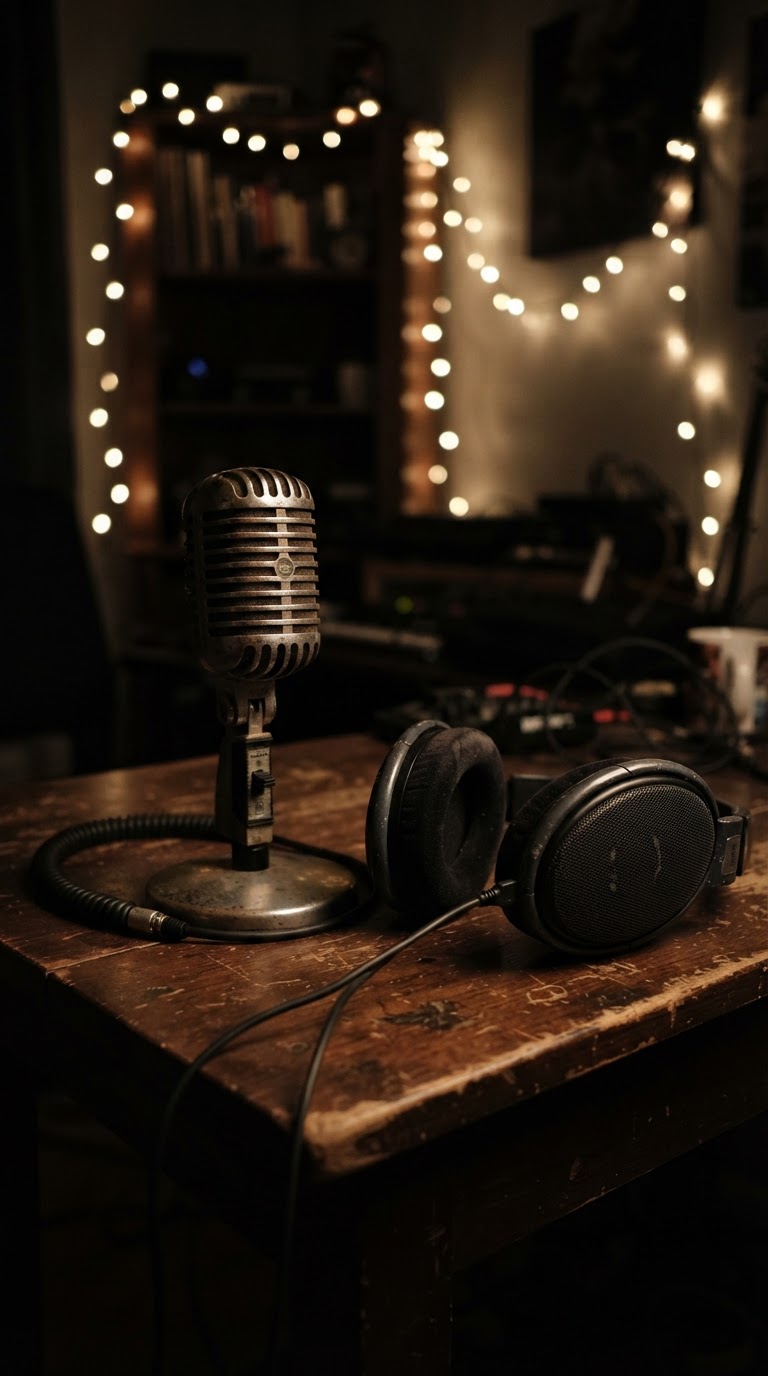 10. O estúdio de gravação improvisado para depoimentos de amigos distantes