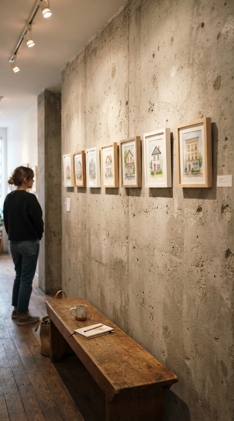 A exposição de cartografia afetiva com aquarelas de suas antigas moradas