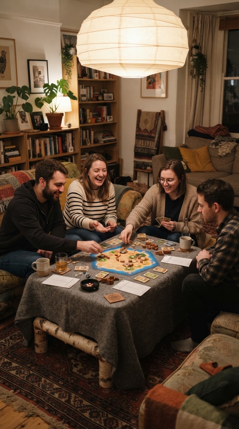O Lounge de Jogos de Tabuleiro Clássicos de Estilo Nórdico